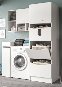 Waschmaschinenschrank Flexy in wei� Set 4-teilig 155 x 196 cm