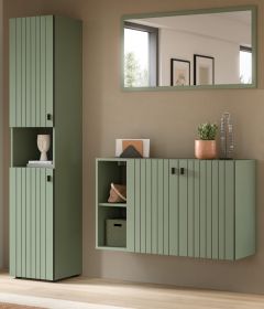 Garderobe Set 3-teilig Loreno in gr�n 161 x 192 cm