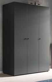 Kleiderschrank Carter in grau Dreht�renschrank 3-t�rig 120 x 176 cm