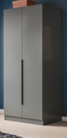Kleiderschrank Swan in grau Dreht�renschrank 2-t�rig 80 x 181 cm