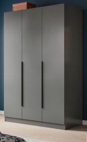 Kleiderschrank Swan in grau Dreht�renschrank 3-t�rig 120 x 181 cm