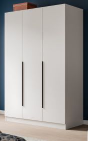 Kleiderschrank Swan in wei� Dreht�renschrank 3-t�rig 120 x 181 cm