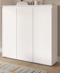 Kommode Assino in wei� 105 x 111 cm mit 10 F�chern