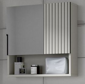 Badezimmer Spiegelschrank Livia in Kaschmir Badschrank mit Spiegel 54 cm