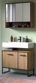 Badm�bel Set 2-teilig Scana in Artisan Eiche Badkombination 80 x 192 cm, Soft-Close