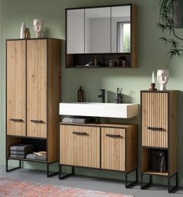 Badm�bel Set 4-teilig Scana in Artisan Eiche Badkombination 199 x 192 cm, Soft-Close