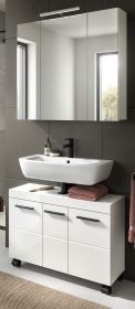 Badm�bel Set 2-teilig Talerno in wei� Hochglanz Badkombination 82 x 191 cm