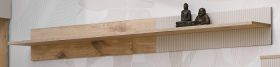 Wandboard Cathlyn in Viking Eiche und Kaschmir Wandregal mit gefr�sten Rillen 160 cm