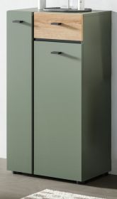 Badezimmer Kommode Matteo in Gr�n und Evoke Eiche 51 x 91 cm