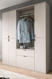 Garderobe Set Line-Up in Kaschmir, Garderobenschrank 152 x 193 cm