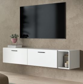 TV-Lowboard Onawa in wei� TV Unterteil h�ngend / stehend 176 cm