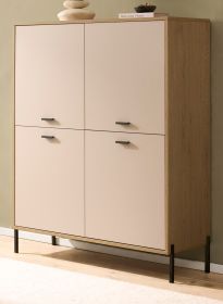 Highboard Ingar in Kaschmir und EicheKommode 115 x 140 cm, Soft-Close