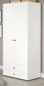 Kleiderschrank Purio in wei� Dreht�renschrank 2-t�rig 81 x 176 cm
