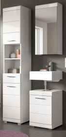 Badm�bel Set 3-teilig Shawn in wei� Hochglanz Badkombination 92 x 200 cm