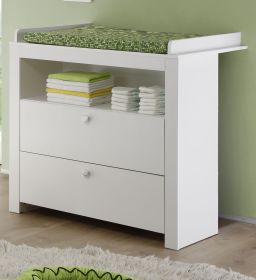 Babyzimmer Wickelkommode Zuzu in wei� Babym�bel Wickeltisch 96 x 111 cm
