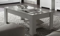Couchtisch Livorno wei� Hochglanz Lack 122 x 65 cm