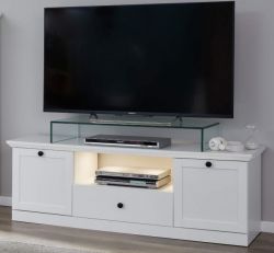 TV-Lowboard Milla in wei� Landhaus Fernsehtisch 140 x 49 cm
