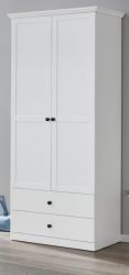Garderobenschrank Milla in wei� Landhaus Schuh- / Garderobenschrank 81 x 196 cm