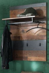 Garderobenpaneel Foundry in Used Wood Shabby mit Matera grau 80 x 106 cm