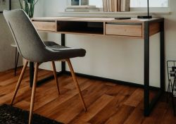 Schreibtisch Malta in Artisan Eiche und Anthrazit im Industrial Look 120 x 60 cm