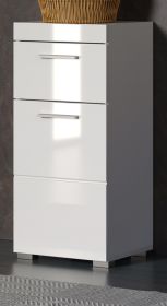 Badezimmer Unterschrank Adamo wei� Hochglanz Badschrank 37 x 79 cm