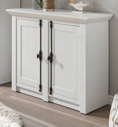 Kommode Hooge in Pinie wei� Landhaus 105 x 90 cm