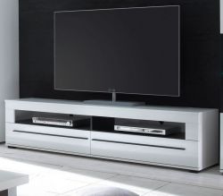 TV-Lowboard Design-D in Hochglanz wei� Unterschrank 180 x 47 cm, Soft-Close