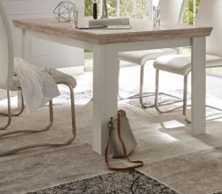 Esstisch Rovola in Pinie wei� / Oslo Pinie Landhaus K�chentisch 160 x 90 cm