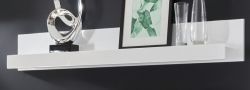 Wandboard Nobile in wei� Hochglanz Wandregal 150 x 22 cm