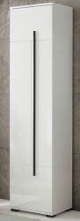 Badezimmer Hochschrank Design-D in wei� Hochglanz Badschrank 45 x 200 cm