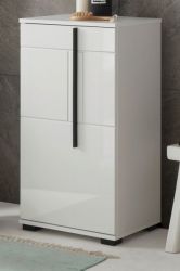 Badezimmer Kommode Design-D in wei� Hochglanz Badschrank 45 x 87 cm Unterschrank