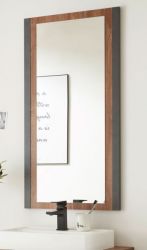 Badezimmer Spiegel Auburn in Eiche Stirling und Matera grau Badm�bel Wandspiegel 54 x 108 cm