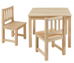 BOMI� Kindersitzgruppe Amy in Kiefer naturbelassen Sitzgruppe Kindertisch und 2 x Stuhl