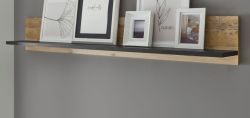 Wandboard Stove in Used Wood hell und anthrazit Wandregal 160 cm B�cherregal