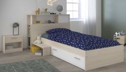Parisot Kinder- und Jugendzimmer Set 3-teilig Charly Bett 90 x 200 cm, Regal und Nachttisch