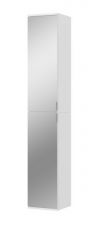 Stauraumschrank mit Spiegel SystemX in wei� Mehrzweckschrank 30 x 193 cm Hochschrank mit Spiegelt�r
