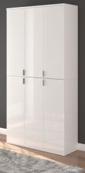 Schuhschrank SystemX in wei� Hochglanz Garderobe 91 x 193 cm