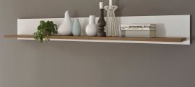 Wandboard Seyne in wei� Pinie und Eiche hell Landhaus Wandregal 160 cm