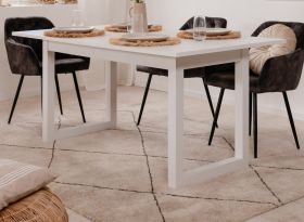 Esstisch Malta in wei� K�chentisch ausziehbar 160 / 200 x 90 cm