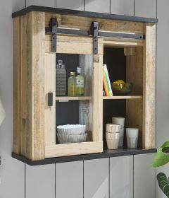 K�che H�ngeschrank Stove in Used Wood hell und anthrazit K�chenschrank h�ngend 93 x 90 cm