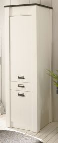 K�che Hochschrank Stove in wei� Pinie und anthrazit Landhaus K�chenschrank hoch 62 x 201 cm