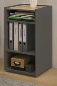 Schreibtisch Regal Center in Grau und Wotan Eiche Container f�r Homeoffice und B�ro 40 x 70 cm