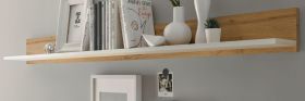 B�roregal Center in Wotan Eiche und wei� Wandregal f�r Homeoffice und B�ro 170 cm