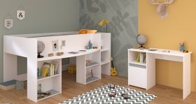 Parisot Kinder- und Jugendzimmer Pirouette17 in wei� mit grau oder rosa Komplett-Set 2-teilig