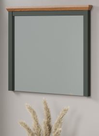 Garderobenspiegel Meadow in gr�n und Evoke Eiche Landhaus Flur Diele Spiegel 77 x 68 cm