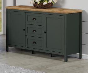 Sideboard Meadow in gr�n und Evoke Eiche Landhaus Wohn- und Esszimmer Kommode 146 x 86 cm