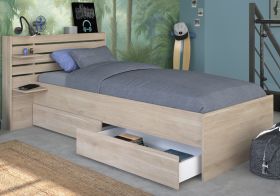 Parisot Kinder- und Jugendzimmer Stauraumbett Escale1 in Eiche japanisch Bett Liegefl�che 90 x 200 cm