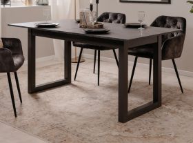 Esstisch Visby in Schiefer dunkel grau K�chentisch ausziehbar 160 / 200 x 90 cm