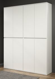Garderobenschrank Metro in Wei�, Schuhschrank 8-t�rig 148 x 191 cm