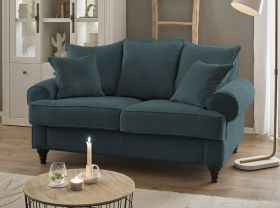 Sofa Adelina in blaugr�n Landhaus Couch 2-Sitzer 170 cm